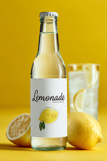 Minimal Lemonade Label Design