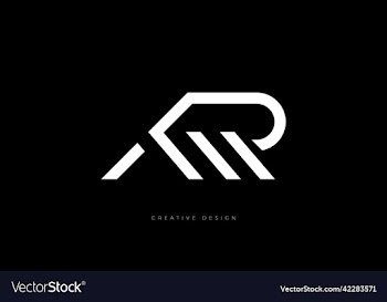 minimal letter tmr creative elegant design
