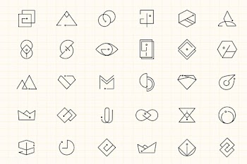 Minimal logo designs set | Free stock vector - 843334