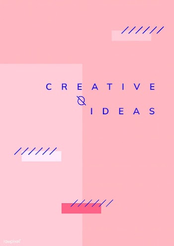 Minimal Memphis creative ideas poster vector | Free stock vector - 538402