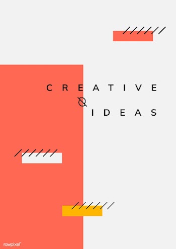 Minimal Memphis creative ideas poster vector | Free stock vector - 538435