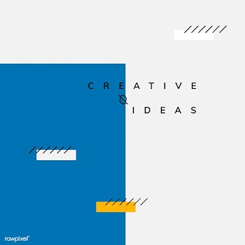 Minimal Memphis creative ideas poster vector | Free stock vector - 538444