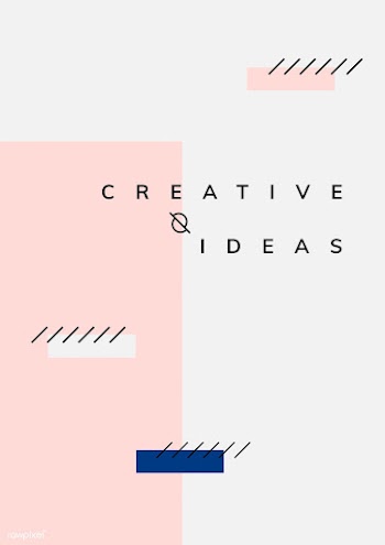 Minimal Memphis creative ideas poster vector | Free stock vector - 538446