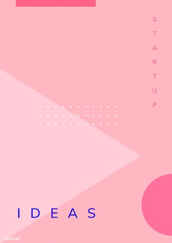 Minimal Memphis design start-up poster vector | Free stock vector - 538389