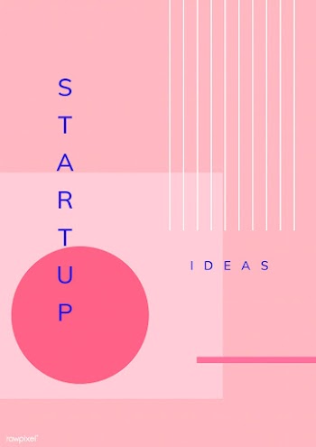 Minimal Memphis design start-up poster vector | Free stock vector - 538390