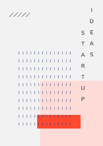 Minimal Memphis design start-up poster vector | Free stock vector - 538391