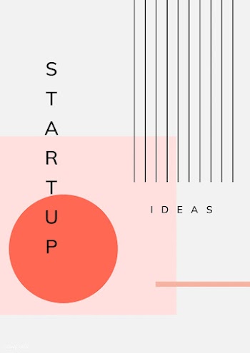 Minimal Memphis design start-up poster vector | Free stock vector - 538398