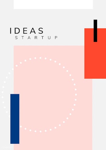 Minimal Memphis design start-up poster vector | Free stock vector - 538399
