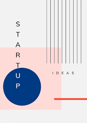 Minimal Memphis design start-up poster vector | Free stock vector - 538409