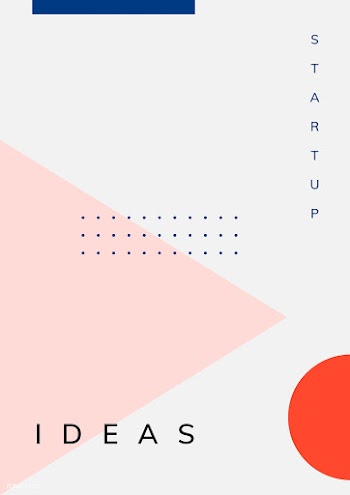 Minimal Memphis design start-up poster vector | Free stock vector - 538412