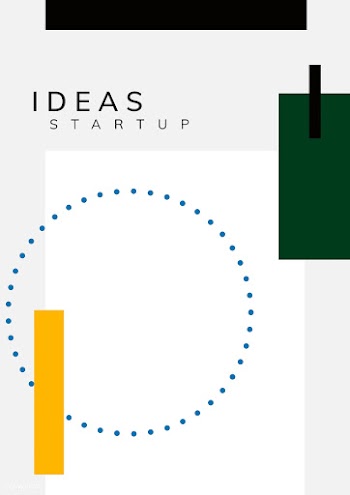 Minimal Memphis design start-up poster vector | Free stock vector - 538423