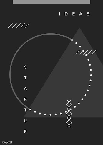 Minimal Memphis design start-up poster vector | Free stock vector - 538432