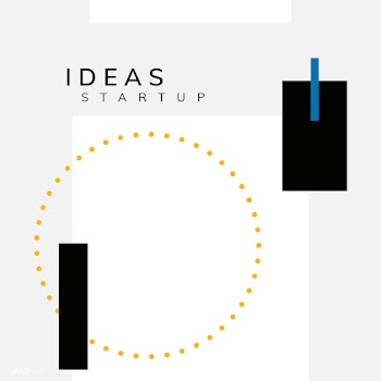 Minimal Memphis design start-up poster vector | Free stock vector - 538441