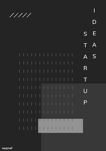 Minimal Memphis design start-up poster vector | Free stock vector - 538454