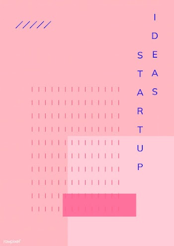 Minimal Memphis design start-up poster vector | Free stock vector - 538462