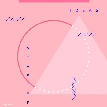 Minimal Memphis design start-up poster vector | Free stock vector - 538475