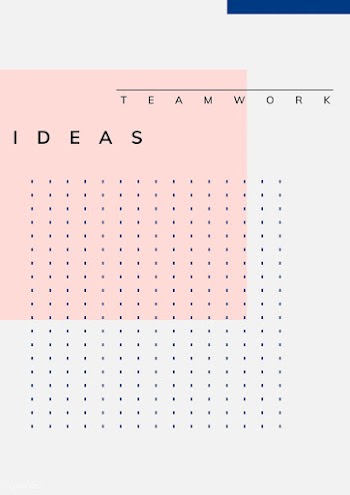 Minimal Memphis design teamwork poster vector | Free stock vector - 538415