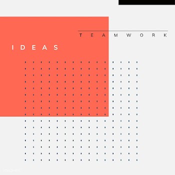 Minimal Memphis design teamwork poster vector | Free stock vector - 538424