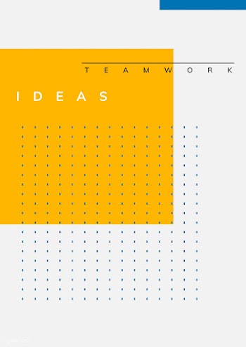 Minimal Memphis design teamwork poster vector | Free stock vector - 538436