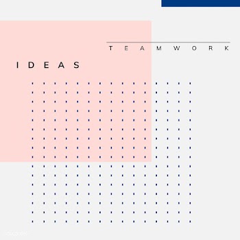 Minimal Memphis design teamwork poster vector | Free stock vector - 538477