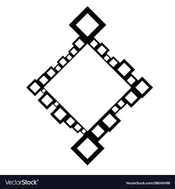 Minimal modern abstract diagonal square badge vector image