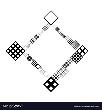 Minimal modern abstract diagonal square badge vector image
