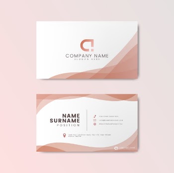 Minimal modern business card design Free Vector