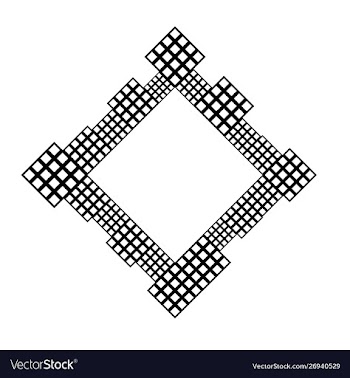 Minimal modern geometrical diagonal square border vector image