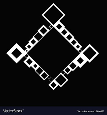Minimal modern geometrical diagonal square border vector image