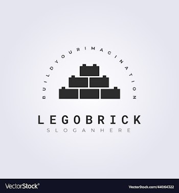 minimal pile of lego brick logo