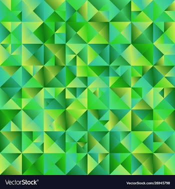 Minimal polygonal green gradient mosaic triangle vector image
