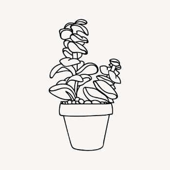 Minimal potted plant drawing, line | Free Photo - rawpixel