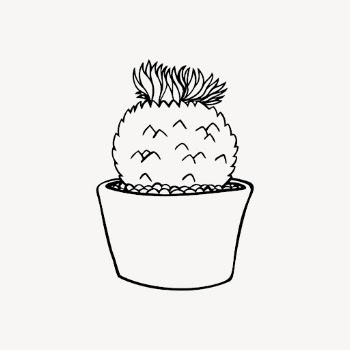 Minimal potted plant drawing, line | Free Photo - rawpixel