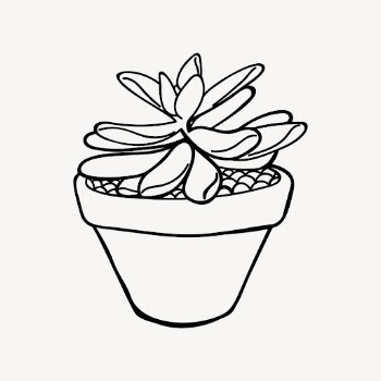 Minimal potted plant drawing, line | Free Vector - rawpixel