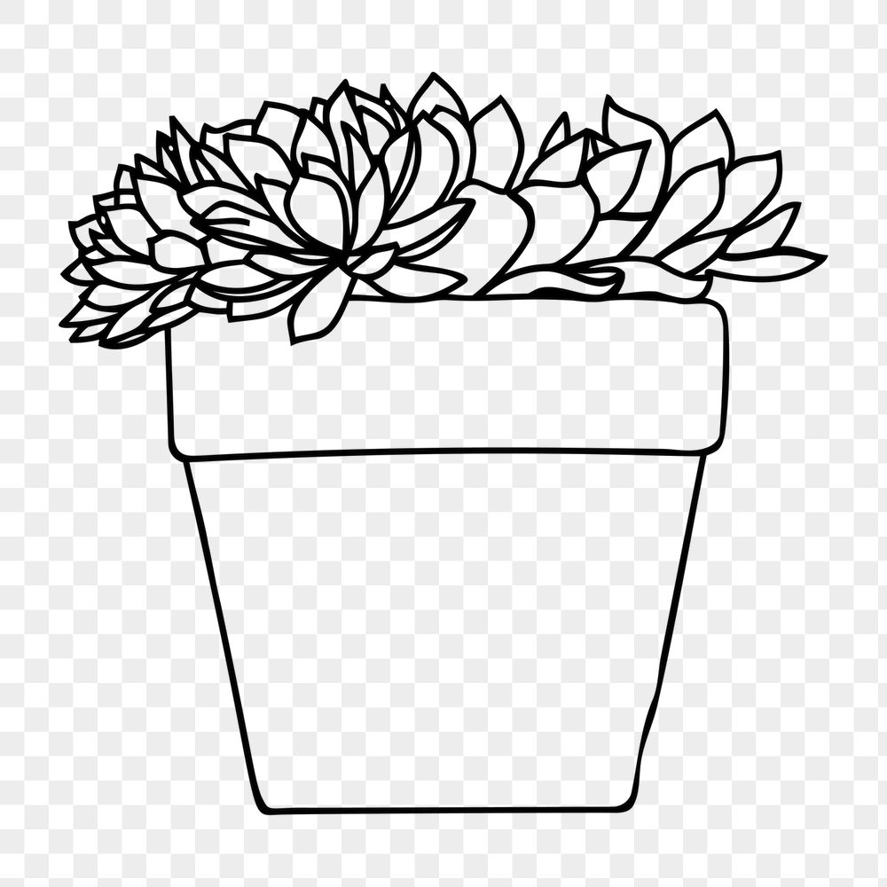 Minimal potted plant png sticker, | Free PNG - rawpixel