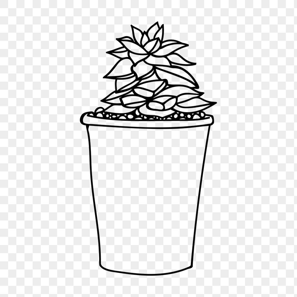 Minimal potted plant png sticker, | Free PNG - rawpixel