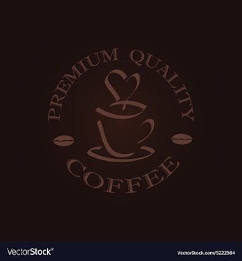 Minimal quality coffee label stamp design element vector image