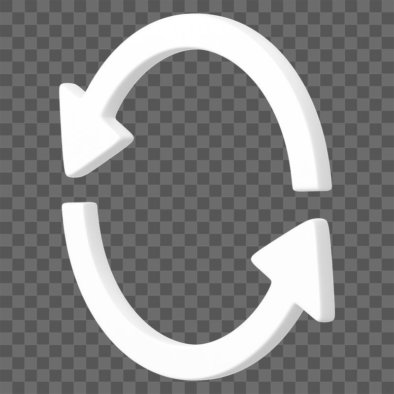 Minimal refresh symbol png 3D | Free PNG - rawpixel