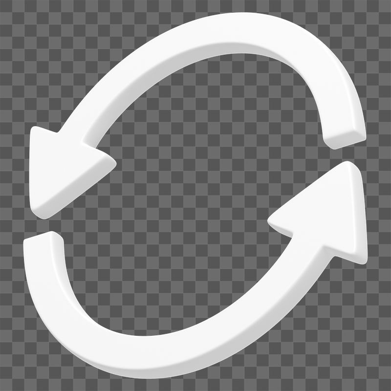 Minimal refresh symbol png 3D | Free PNG - rawpixel