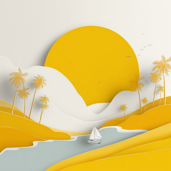 Minimal Summer Vacation Vector Design