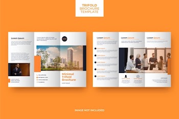 Minimal trifold brochure template Free Vector
