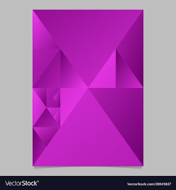 Minimal violet abstract triangle mosaic brochure vector image