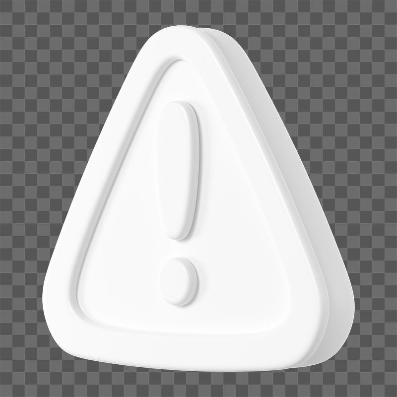 Minimal warning sign png 3D | Free PNG - rawpixel