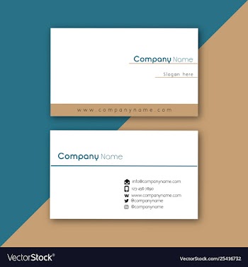 Minimal white business card image vector image