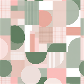 Minimalist Abstract Geometric Seamless Pattern in Pastel Colors