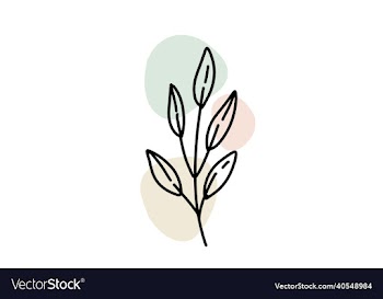 minimalist abstract leafs line art