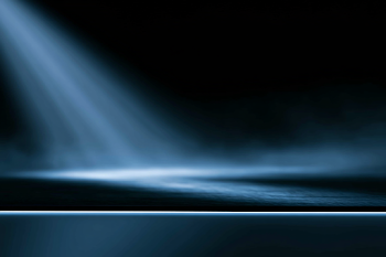 Minimalist Abstract Stage with Blue Light