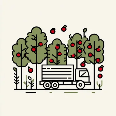 Minimalist Apple Orchard Truck Minimalist Apple Orchard Truck