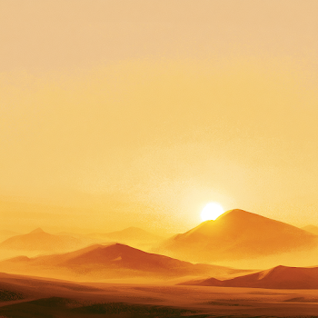 Minimalist Arabian Desert Sunset