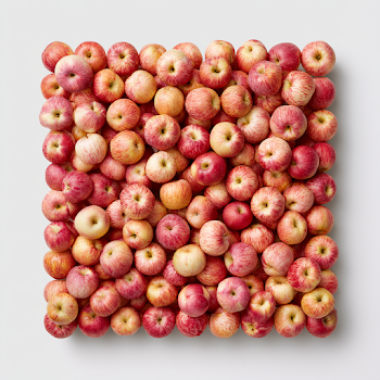 Minimalist Arrangement of Fuji Apples